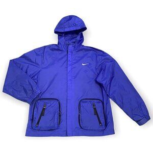 Nike Vintage Swoosh Designer Lightweight Windbreaker Track Jacket Womens Medium